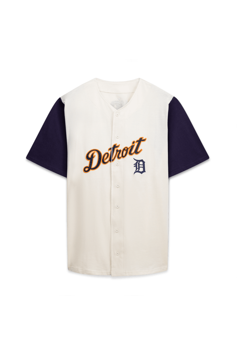 Men's Profile Cream/Navy Detroit Tigers Big & Tall Two-Color Fashion Jersey, Alternate, color, Cream