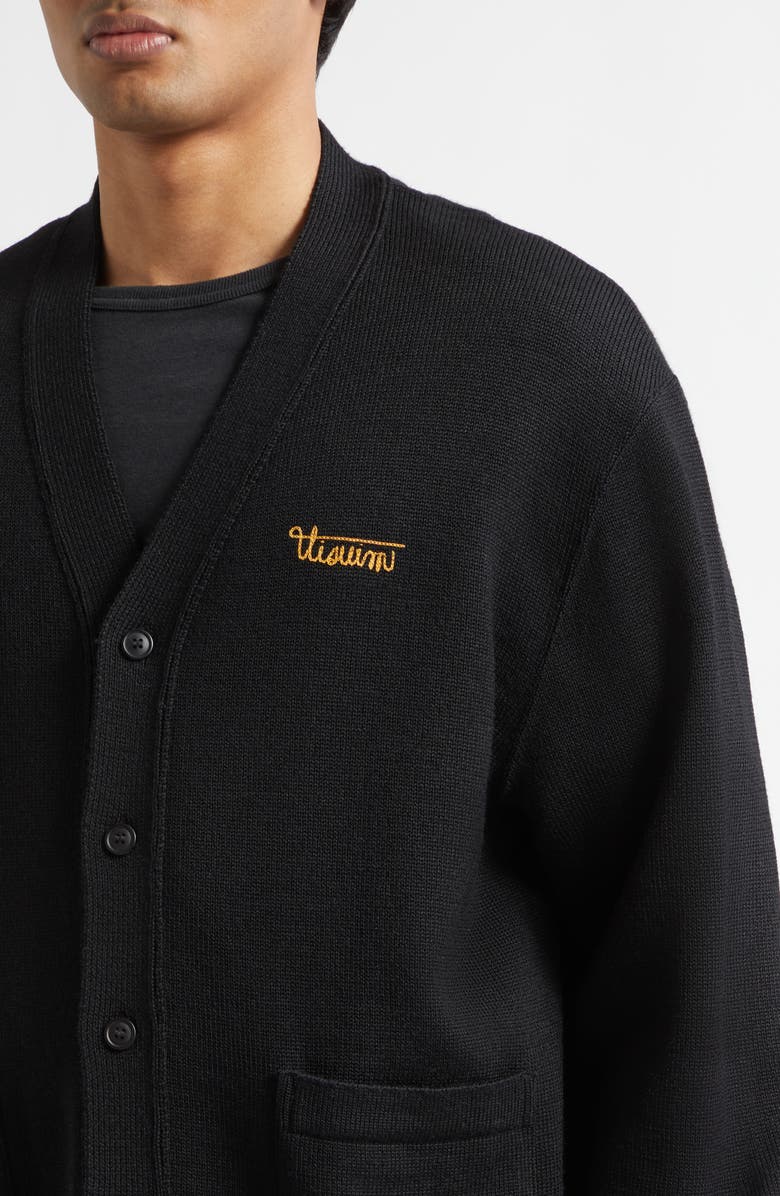 VISVIM Selmer Wool Cardigan, Alternate, color, Black
