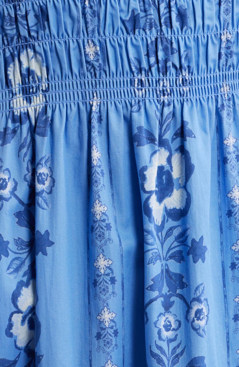Hill House Home The Kimmy Smocked Sleeveless Maxi Dress, Alternate, color, Arcadia Border Blue