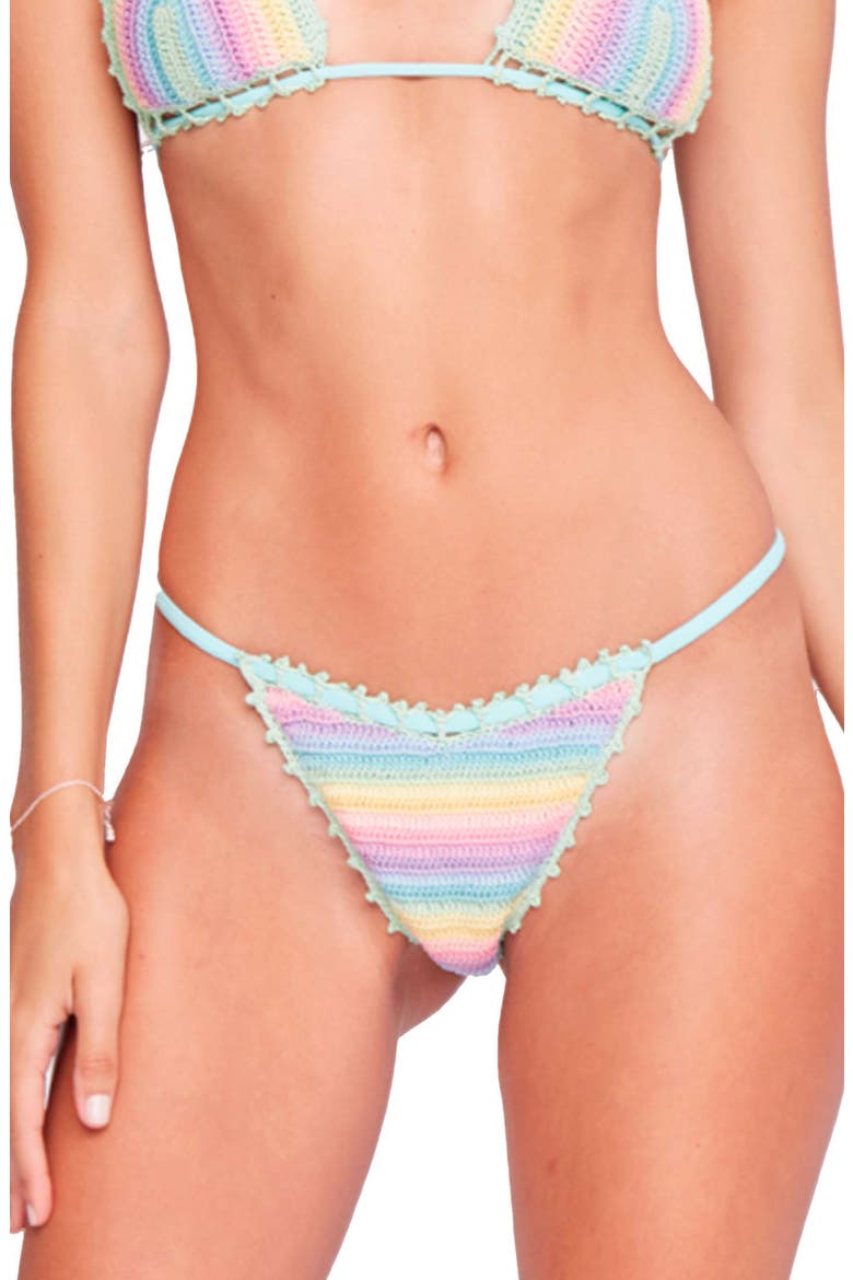 Trinidad Reversible Crochet Bikini Bottoms, Main, color, TEAL MULTI