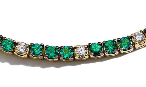 Mark Henry Gemstone & Diamond Tennis Bracelet In Green
