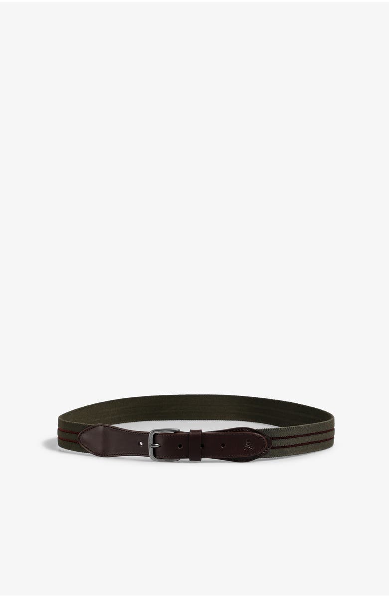 Scalpers Stripes Elastic Belt, Alternate, color, Khaki