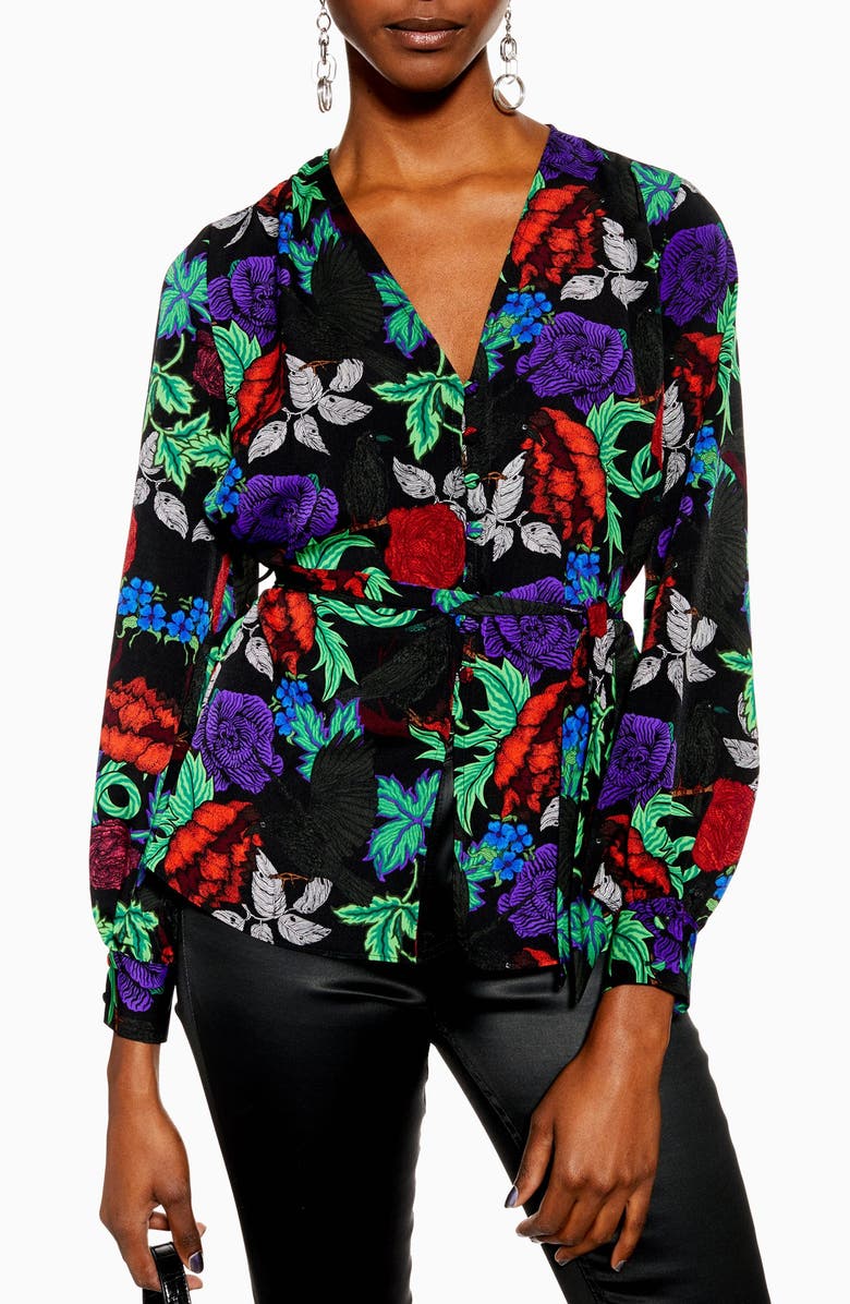 Topshop Grand Estate Blouse, Main, color,