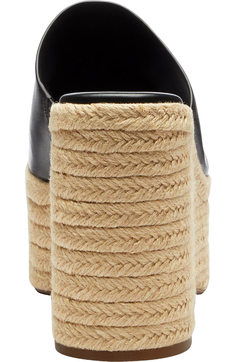 COACH Espadrille Platform Wedge Slide Sandal, Alternate, color, Black