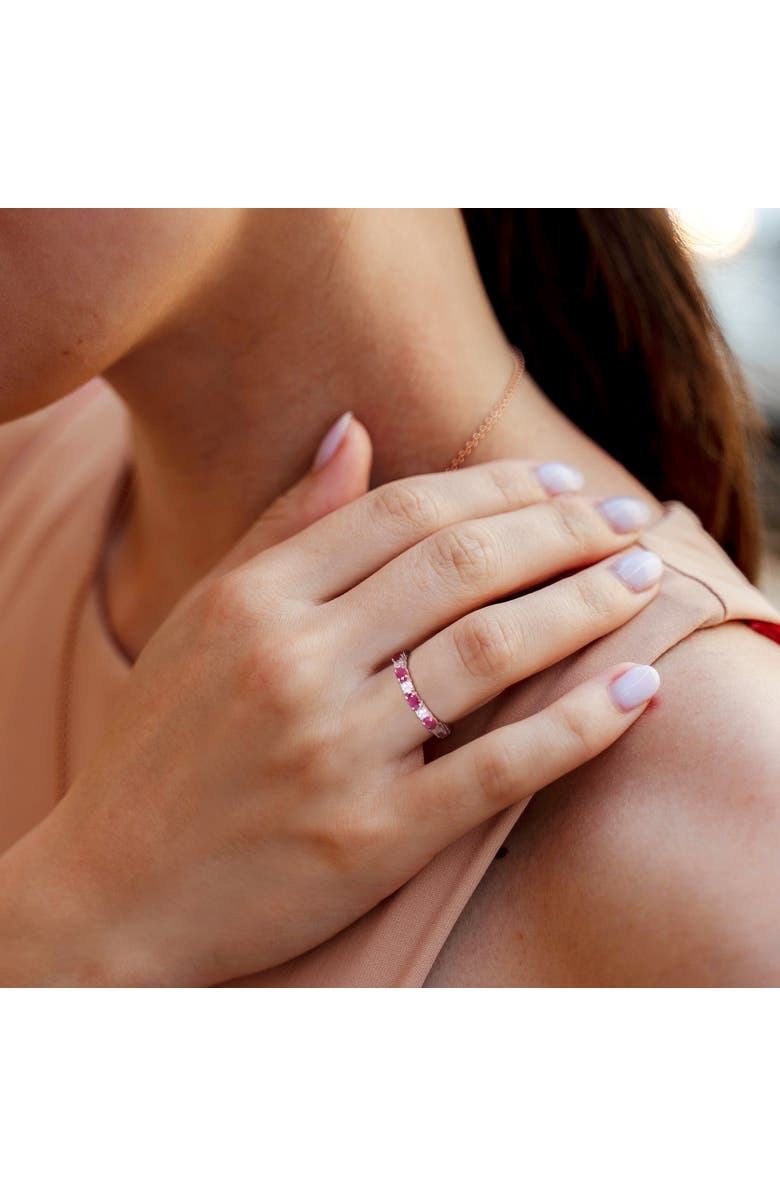 Julianna B. Ruby & Diamond Oval Eternity Ring 14k, Alternate, color, Ruby