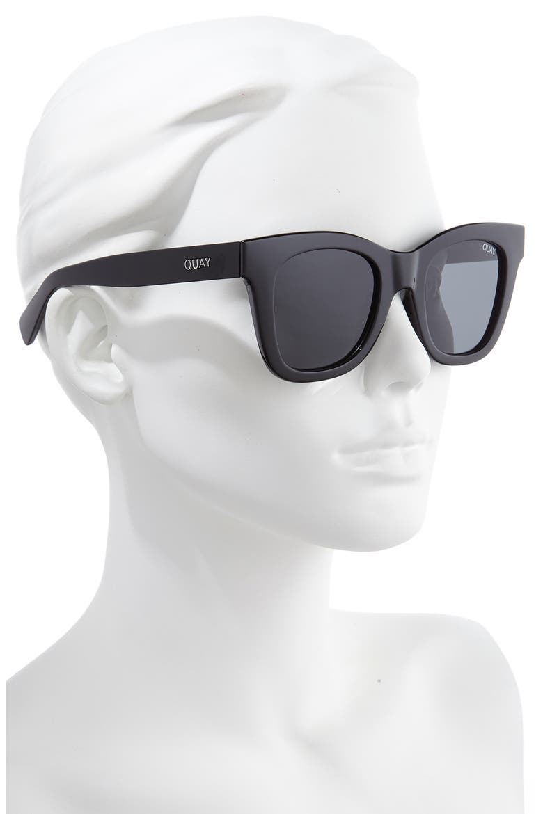 After Hours 51mm Polarized Square Sunglasses, Alternate, color, SHINY BLACK/ SMOKE