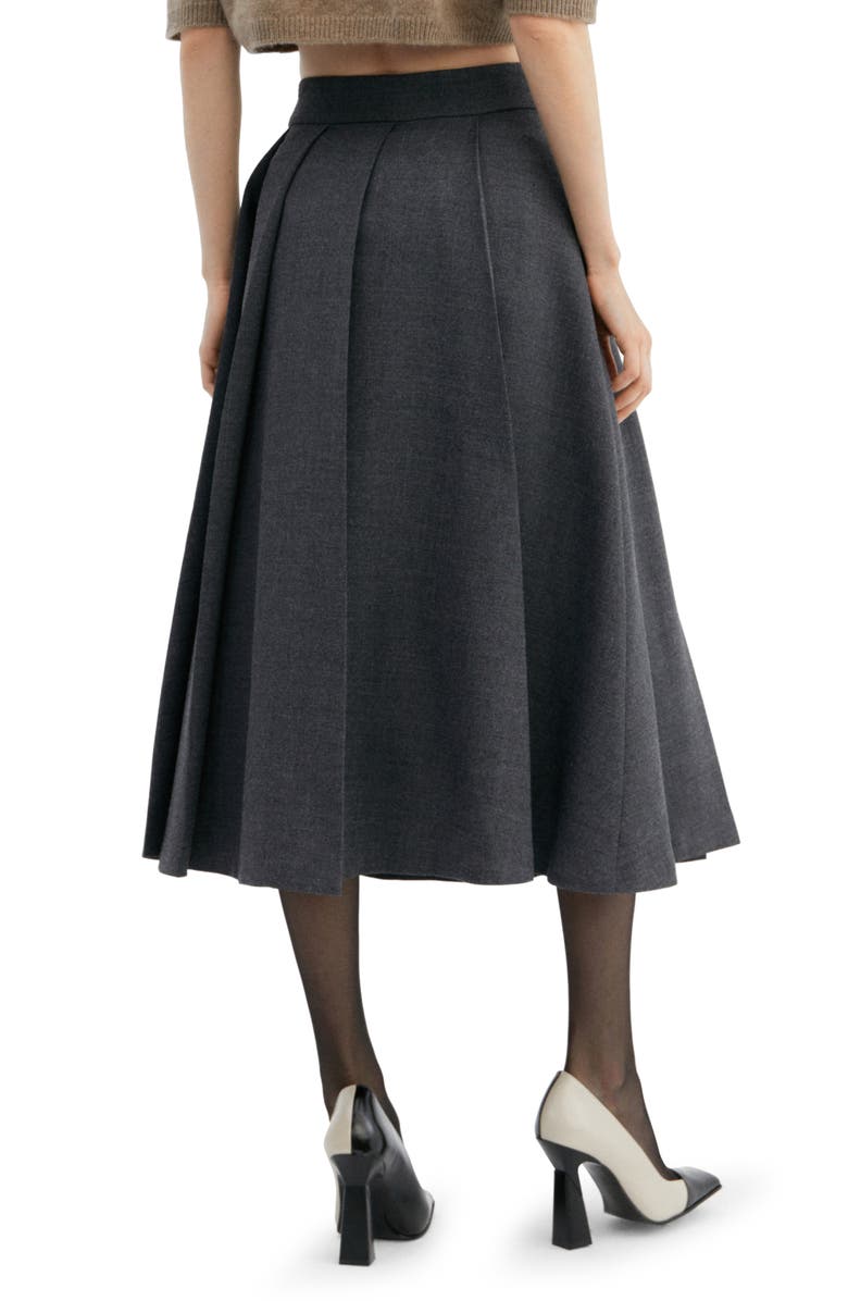 MANGO Pleated Midi Skirt, Alternate, color, 