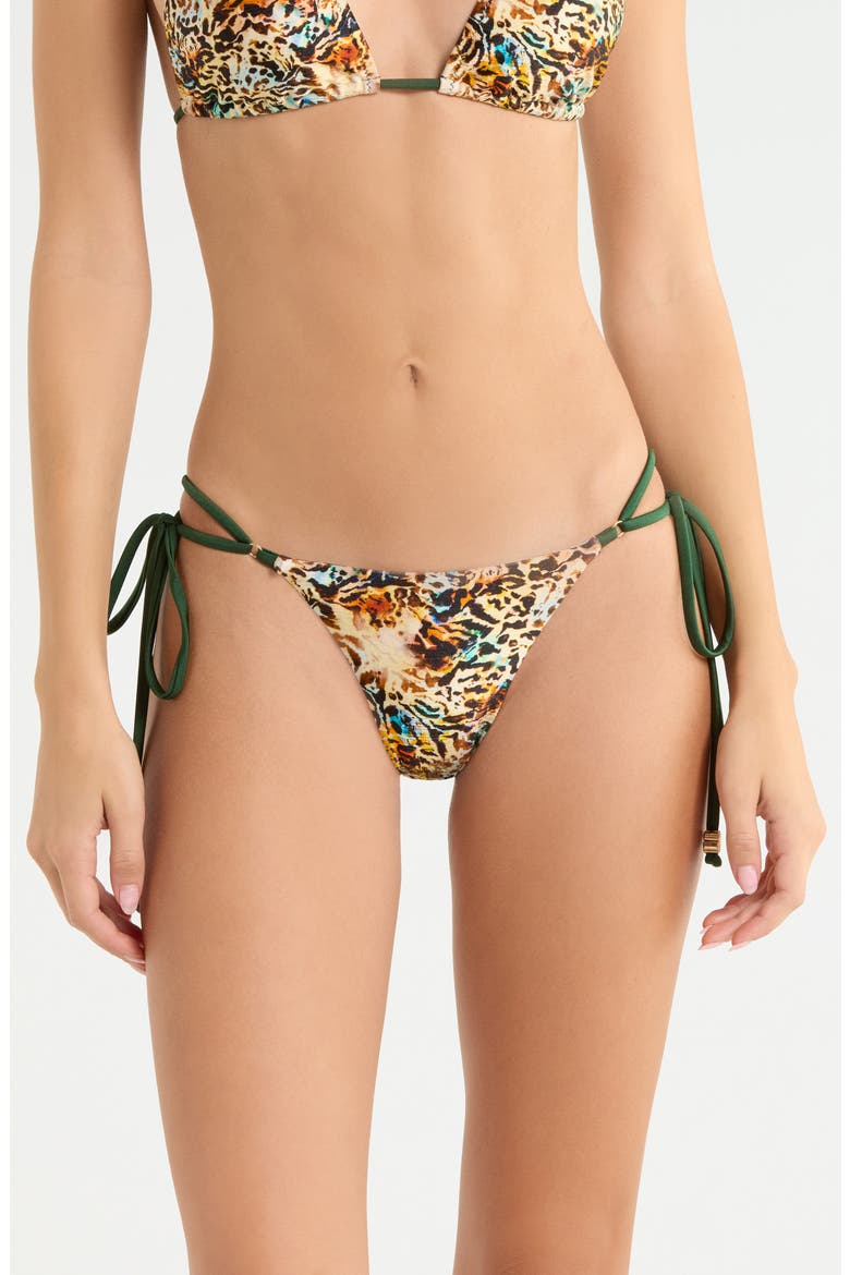 Side Tie Thong Bikini Bottoms, Main, color, SUNDAZE