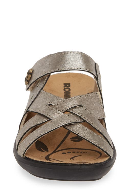 Romika ® Ibiza 99 Slide Sandal In Platin Leather