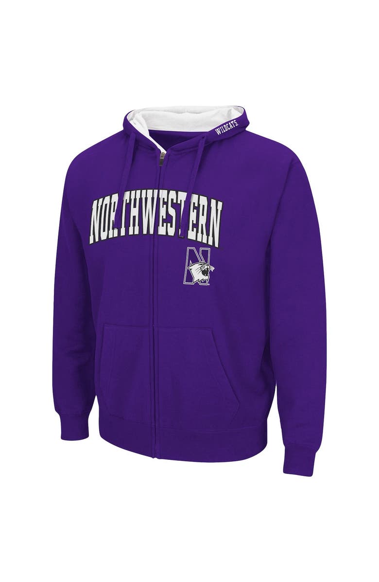 COLOSSEUM Men's Colosseum Purple Northwestern Wildcats Arch & Logo 3.0 Full-Zip Hoodie, Alternate, color, Purple