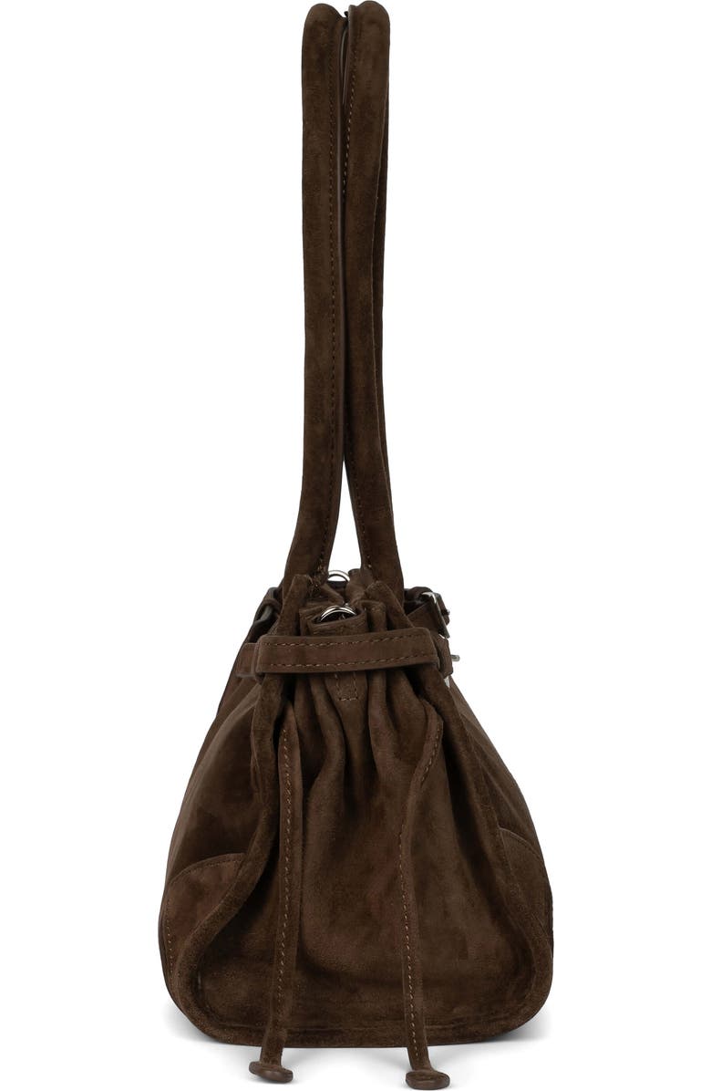 Jeffrey Campbell Pesky Leather Shoulder Bag, Alternate, color, Brown Suede