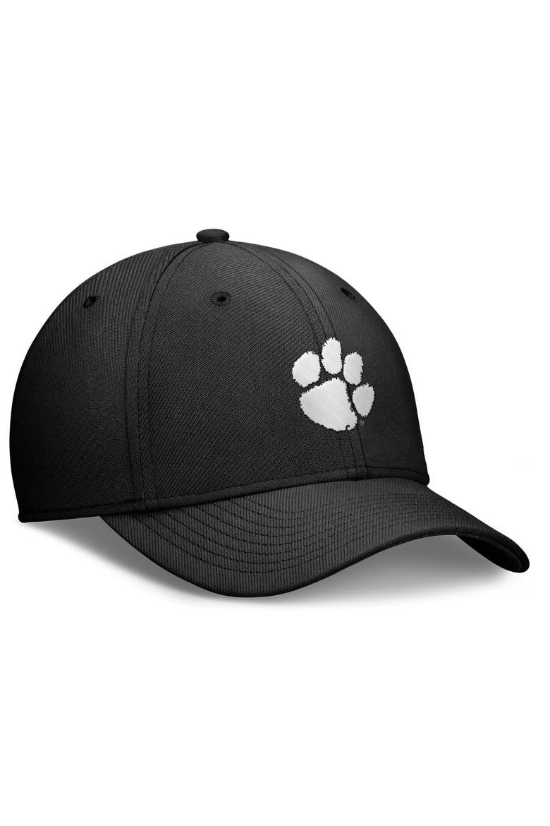Men's Nike Black Clemson Tigers Rise SwooshFlex Dri-FIT Hat, Alternate, color, Black