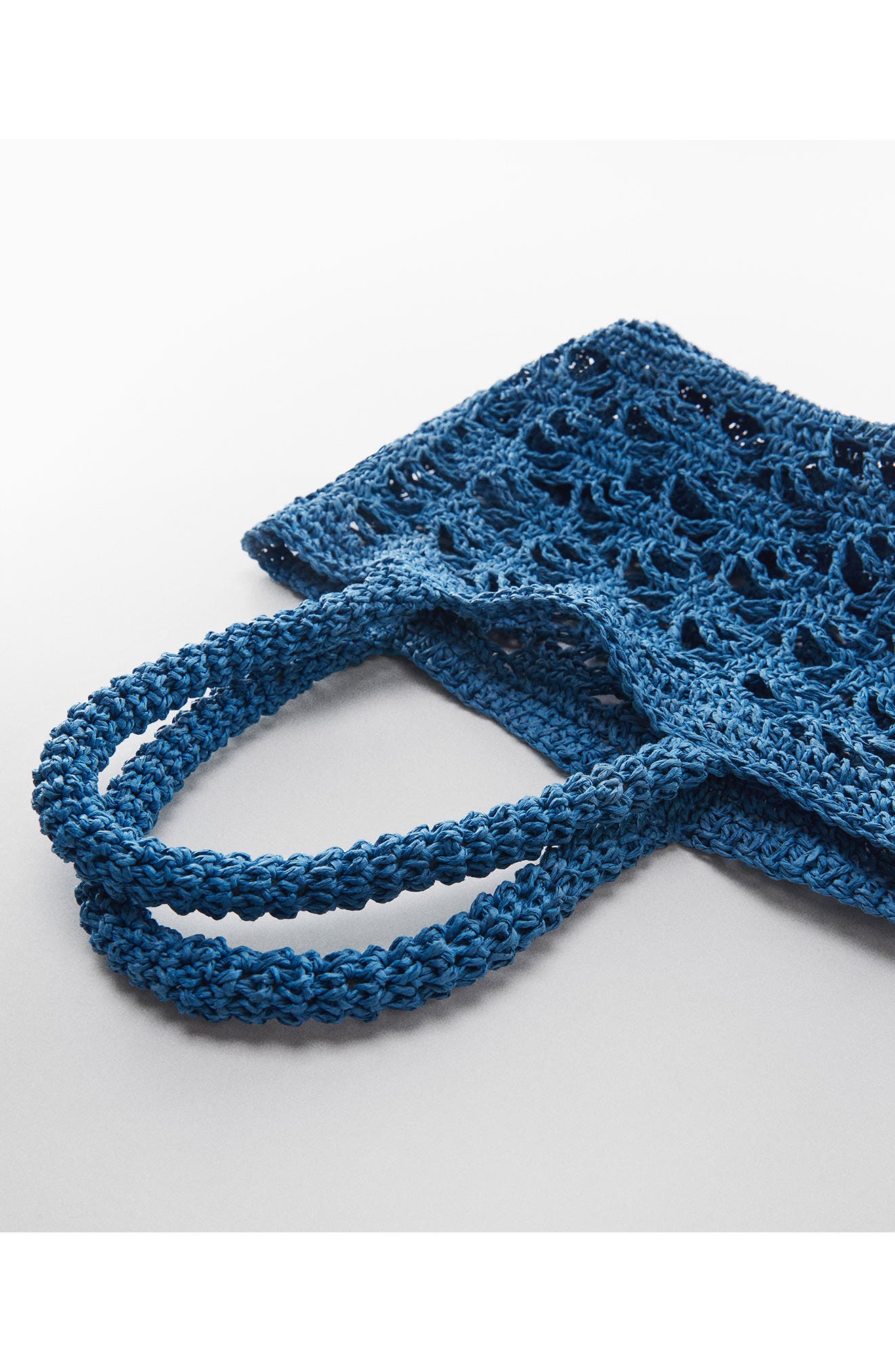 MANGO Crocheted Raffia Top Handle Bag, Alternate, color, 