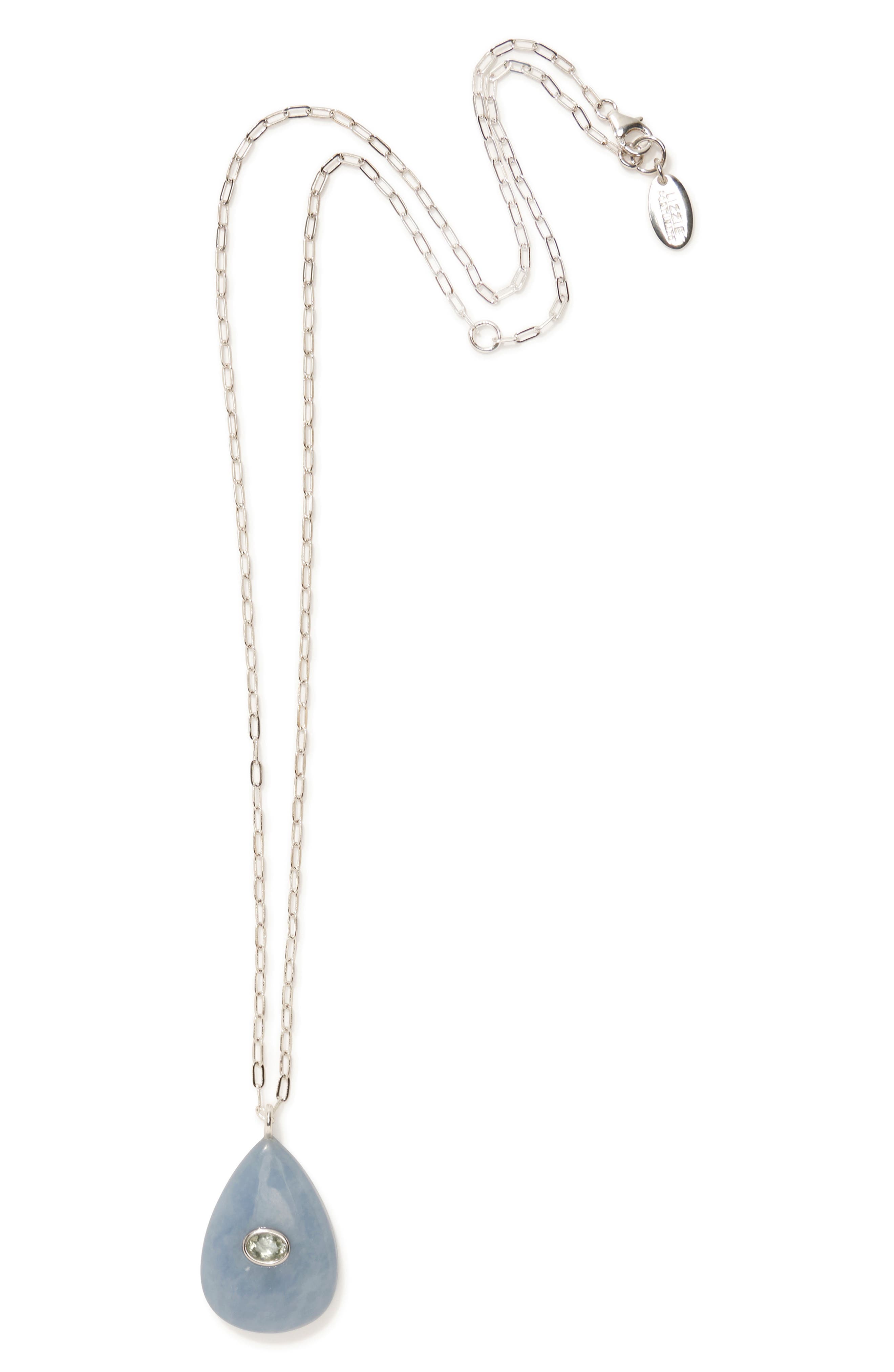 Lizzie Fortunato Avalon Pendant Necklace in Angelite 