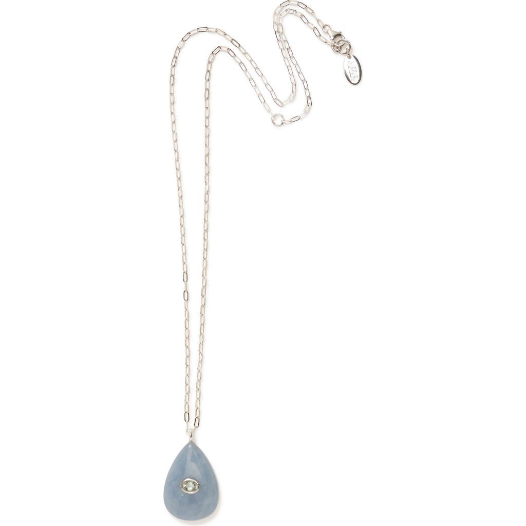 Lizzie Fortunato Avalon Pendant Necklace in Angelite