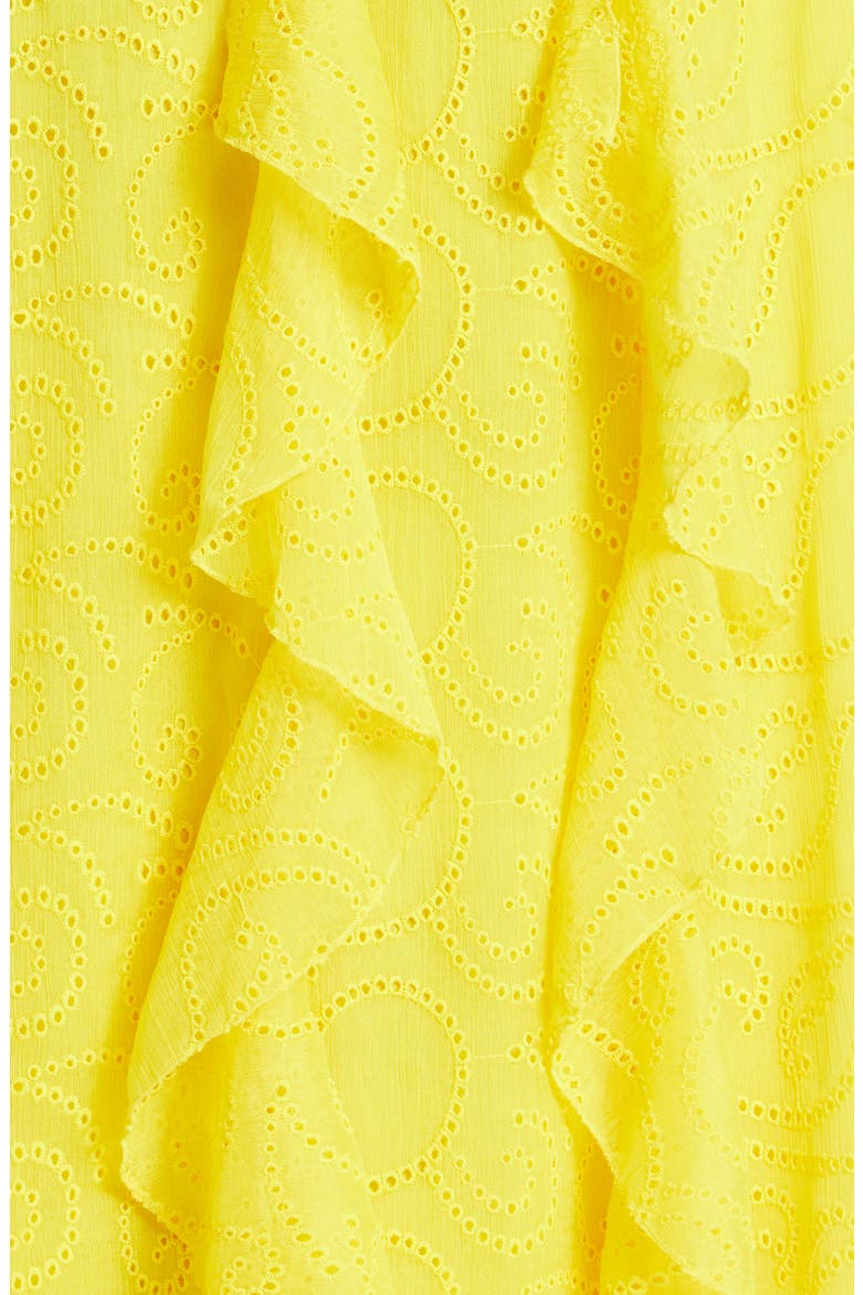 Rue Ruffle Embroidered Empire Waist Maxi Dress, Alternate, color, SUNBEAM