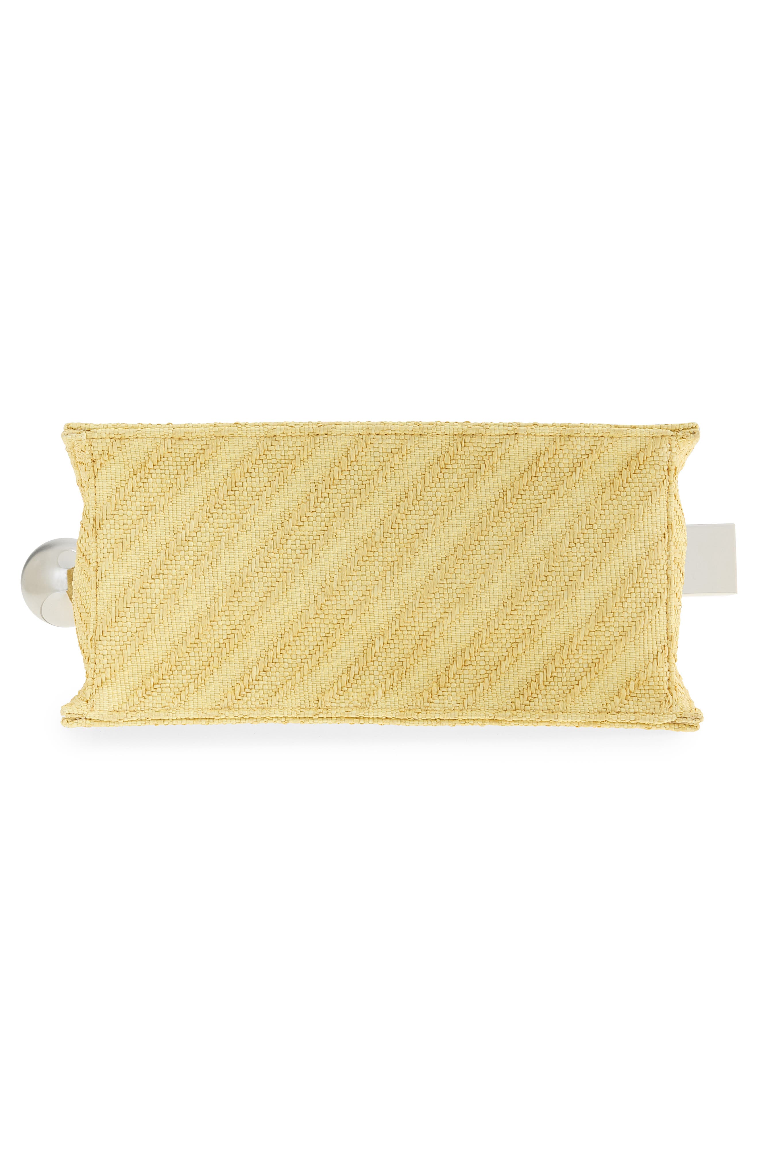 Jacquemus La Pochette Rond Carré Canvas Clutch, Alternate, color, Light Yellow