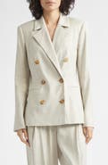 Toccin Jazmin Linen Blend Double Breasted Blazer