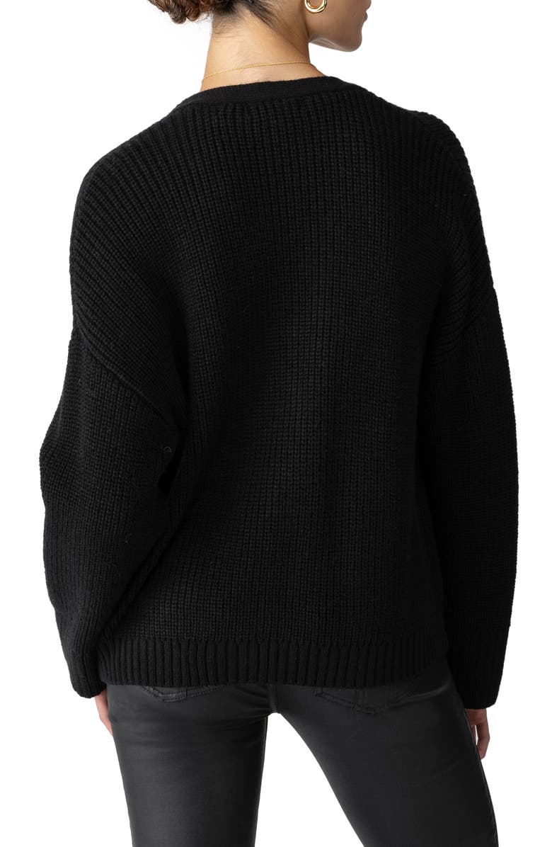 Sanctuary Trend Setter Cargo Cardigan, Alternate, color, Black