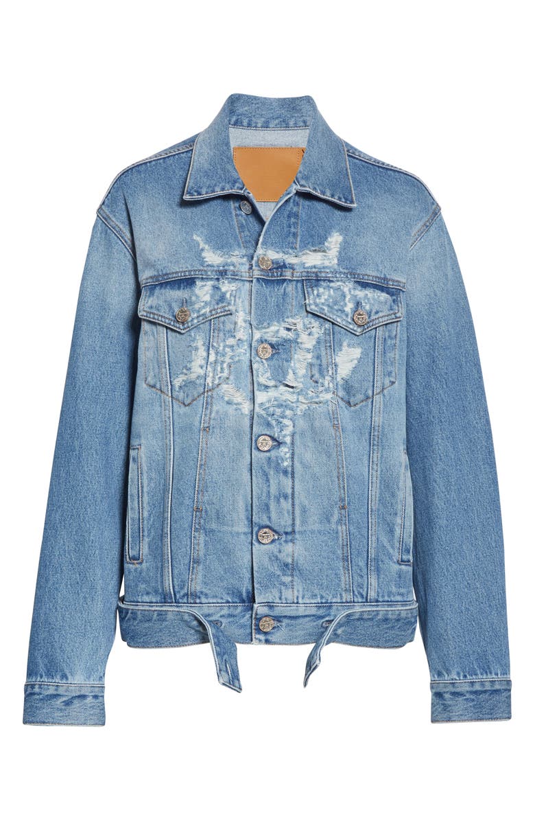 VETEMENTS Anarchy Ripped Denim Jacket, Alternate, color, 