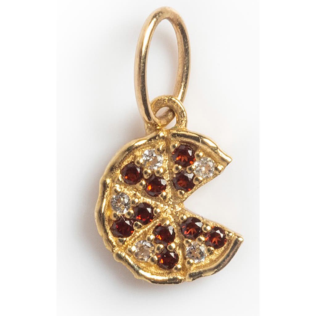 Local Eclectic Pizza Foodie Charm In Gold