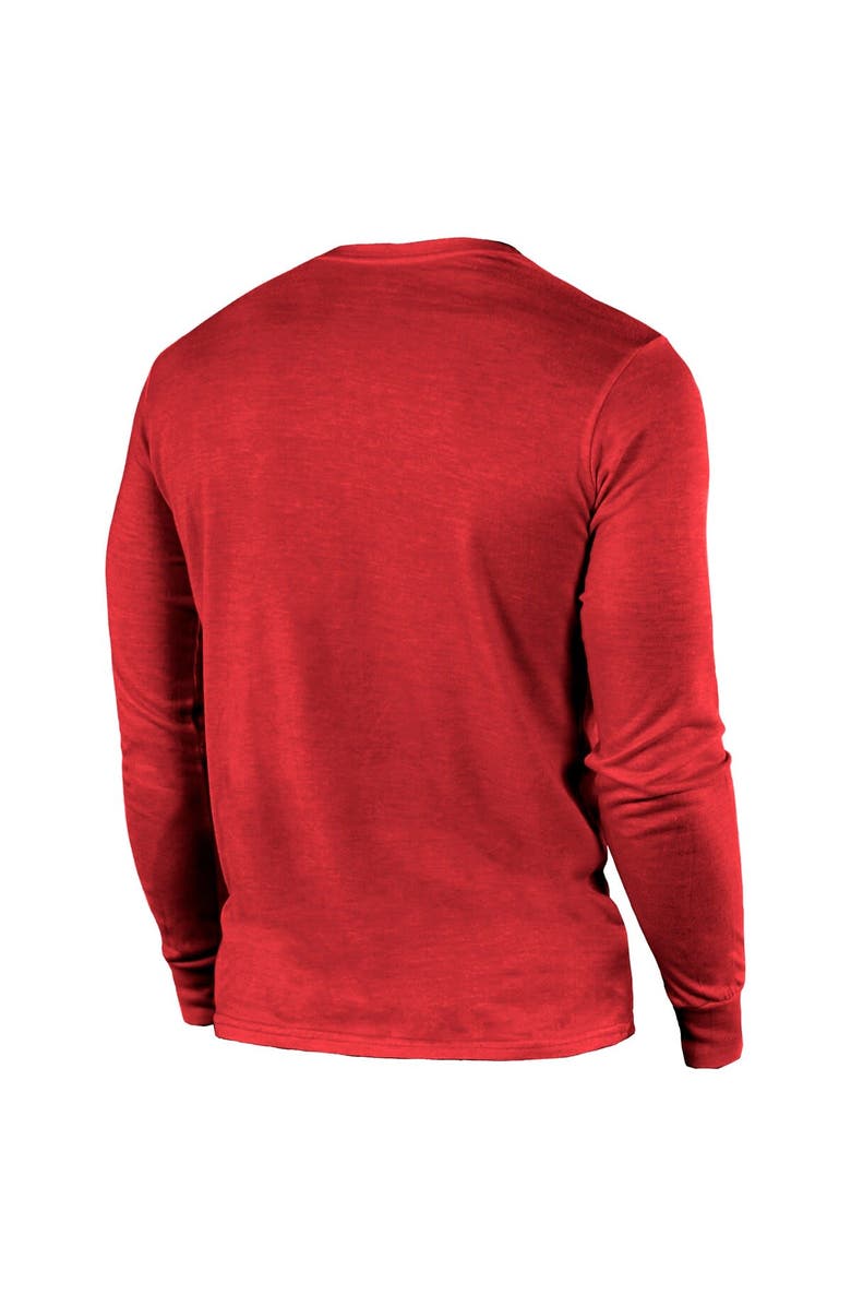 Majestic Threads Men's Majestic Threads Scarlet San Francisco 49ers Super Bowl LVIII Tri-Blend Long Sleeve T-Shirt, Alternate, color, 