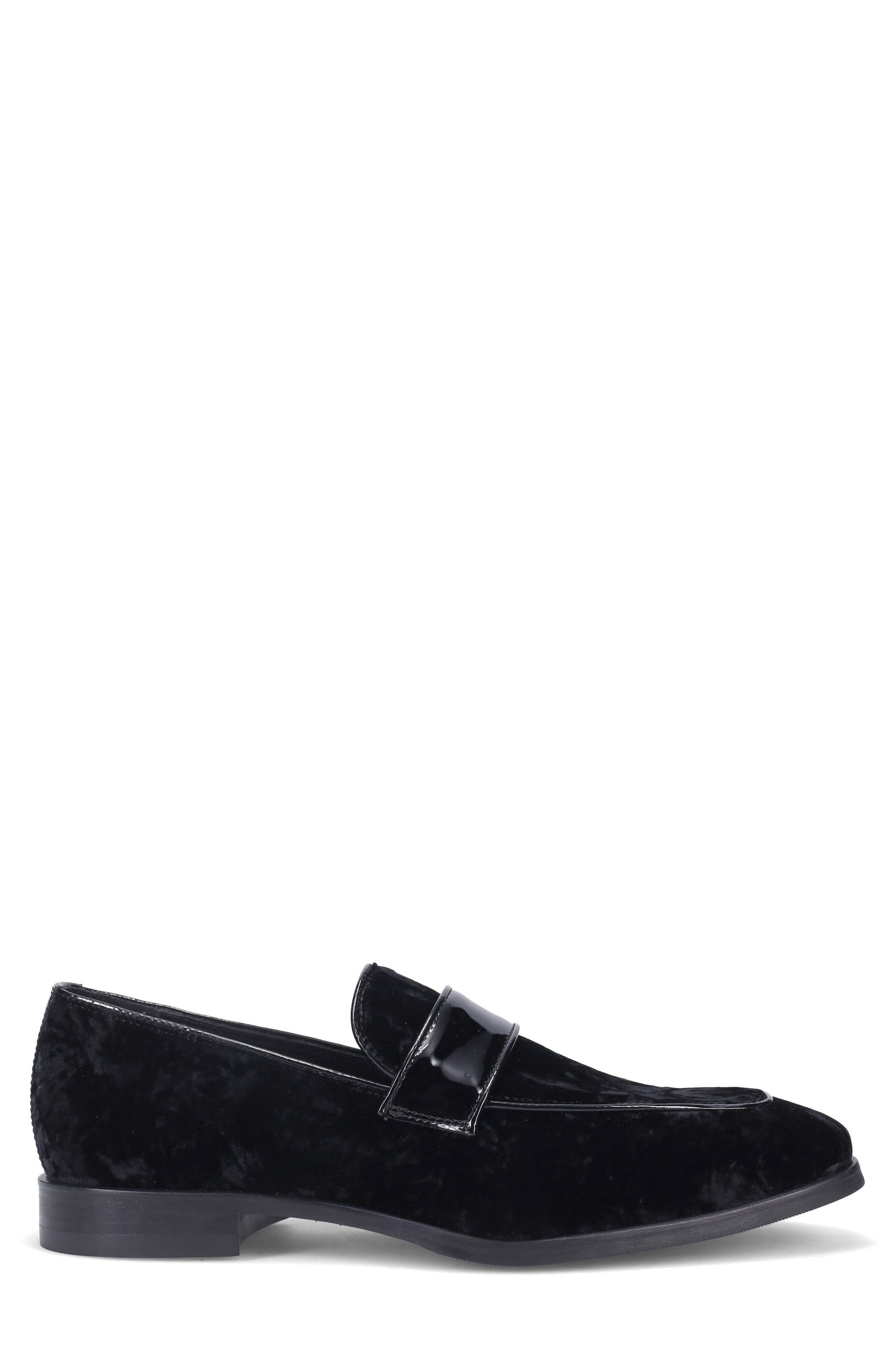 Ron White Tate Moc Toe Loafer, Alternate, color, Black