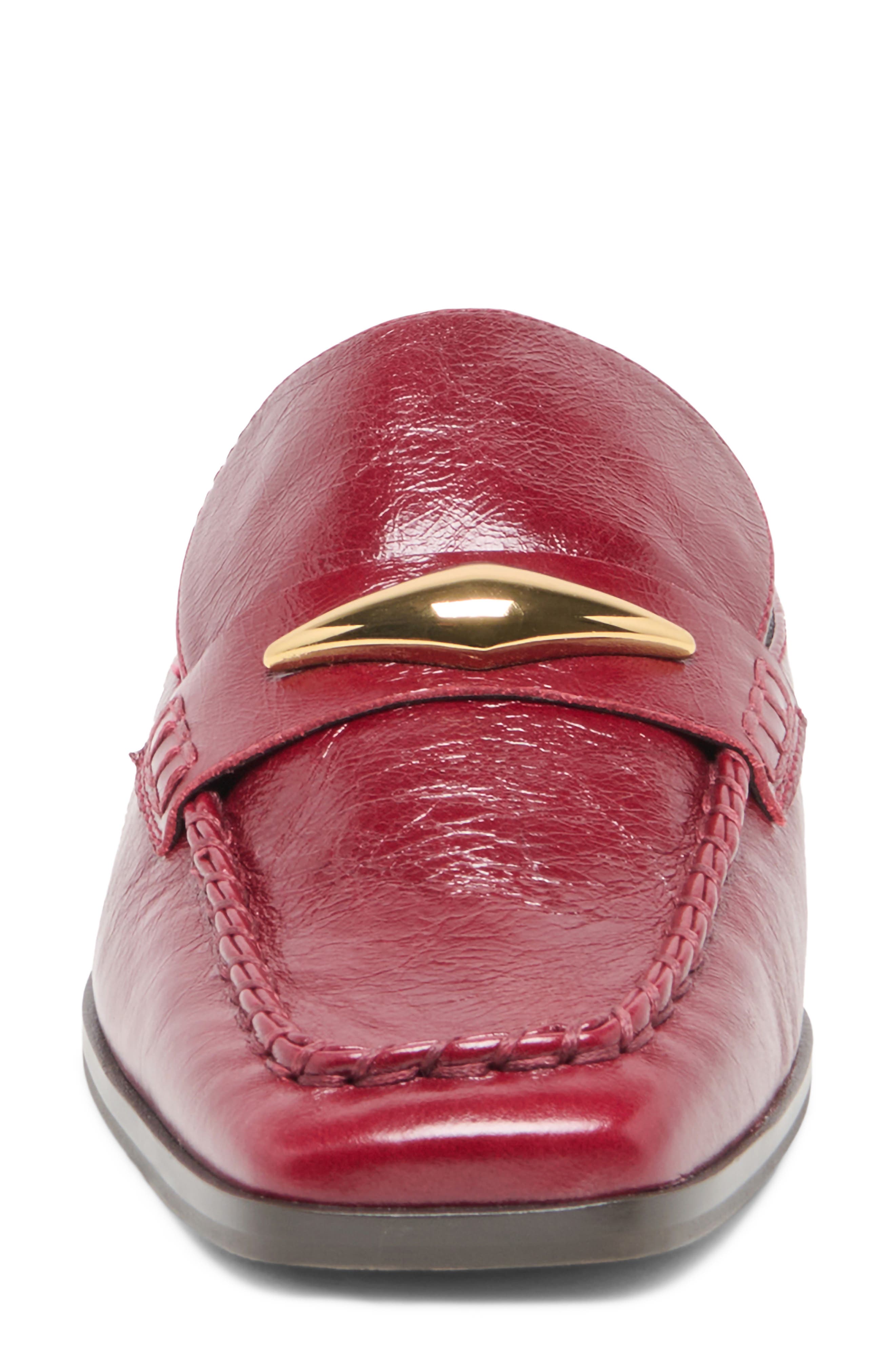 Bowey Mule, Alternate, color, GARNET LEATHER