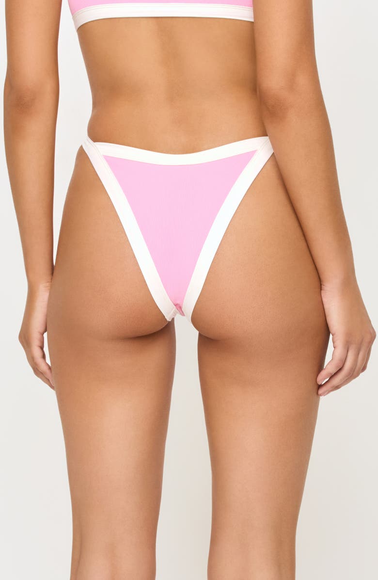 LSPACE Mackenzie Bitsy Bikini Bottoms, Alternate, color, Pinksugar/ Cream