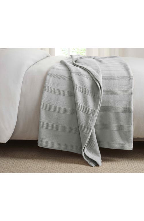 Vellux Textured Cotton Throw Blanket In Gray