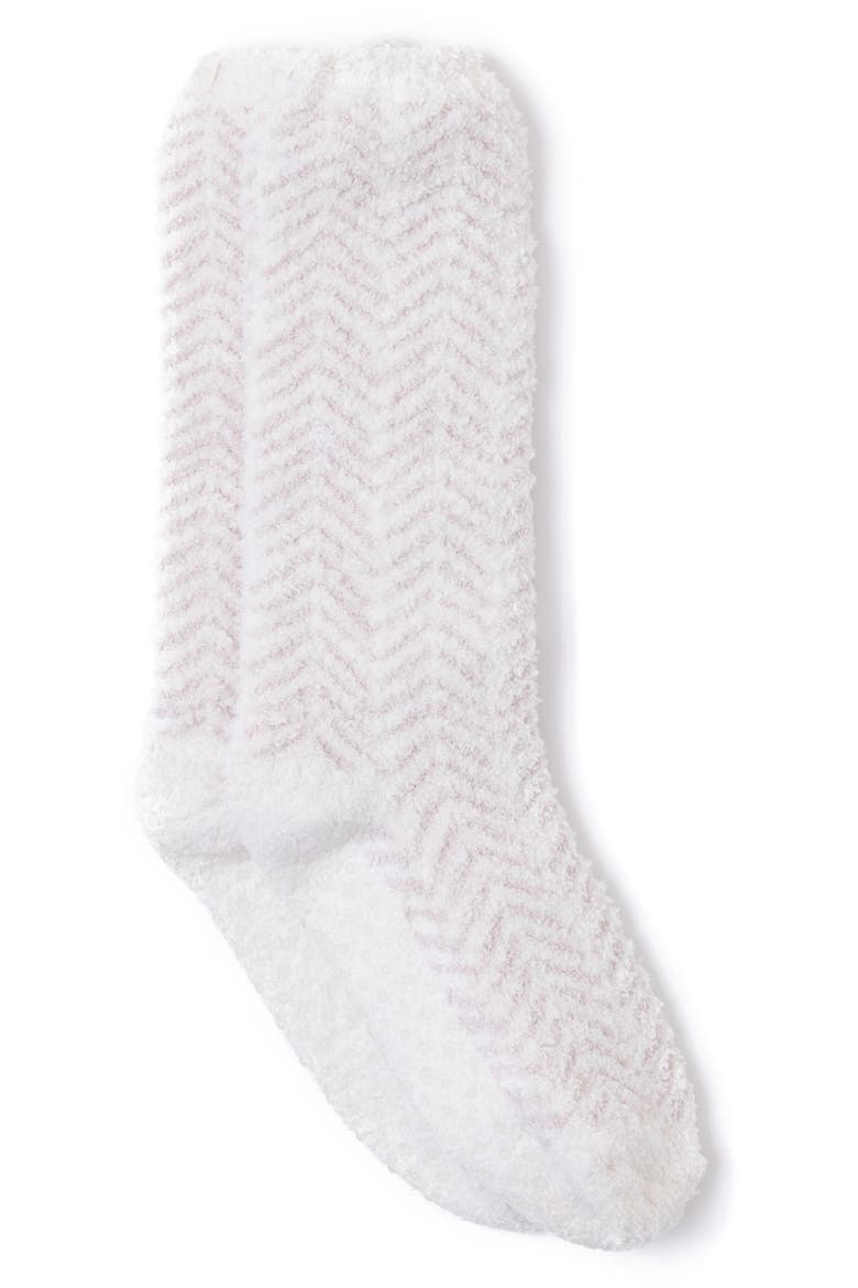 CozyChic™ Herringbone Gripper Crew Socks, Alternate, color, CREAM STONE