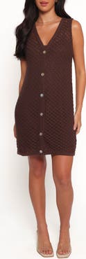 Petal & Pup Luan Pointelle Stitch Cotton Minidress