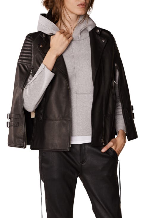 Crosby Leather Cape Jacket