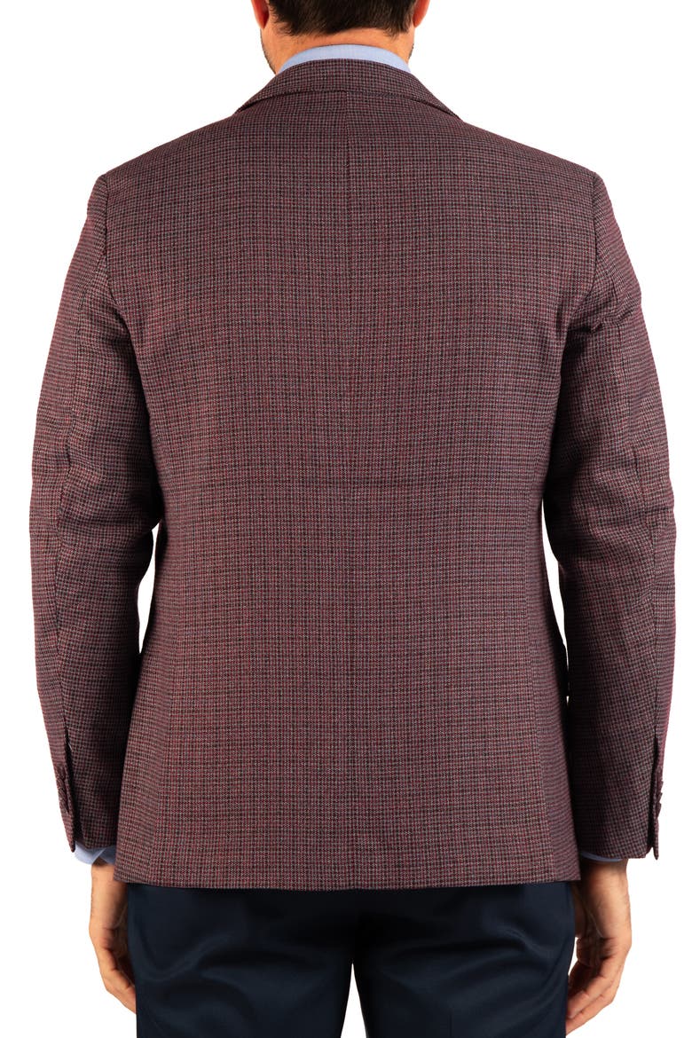 Micro Houndstooth Sport Coat, Alternate, color, MERLOT