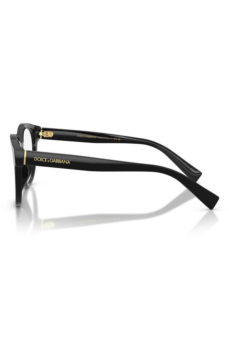 Dolce&Gabbana 50mm Phantos Optical Glasses, Alternate, color, Black