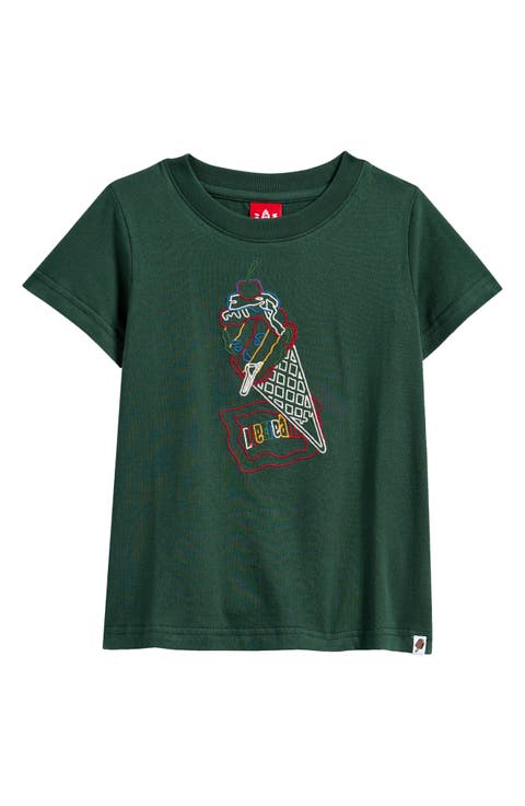 Kids' Coneman Embroidered Cotton Graphic T-Shirt (Toddler, Little Kid & Big Kid)