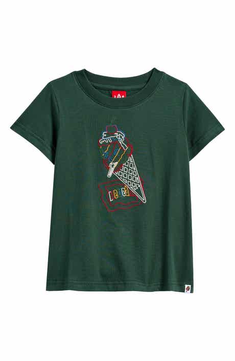ICECREAM Kids' Coneman Embroidered Cotton Graphic T-Shirt