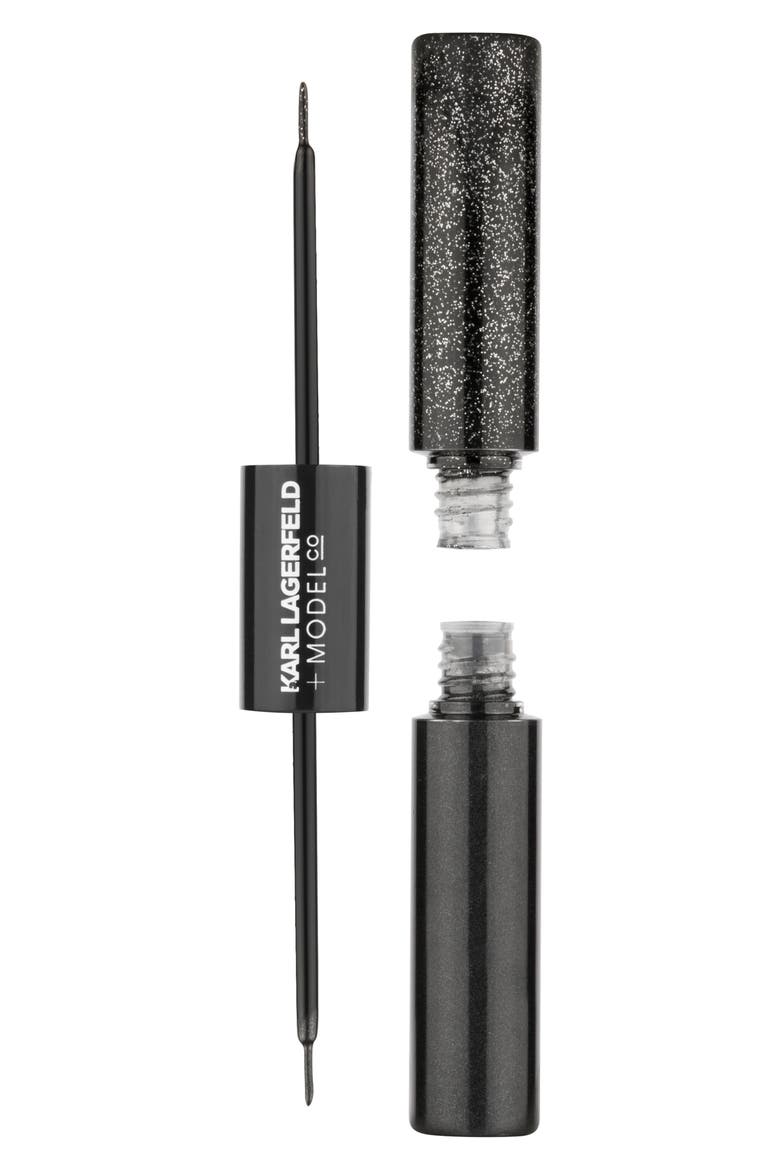 KARL LAGERFELD + MODELCO Kiss Me Karl Glitter Eyeliner Duo (Nordstrom Exclusive), Main, color, DISCO NOIR