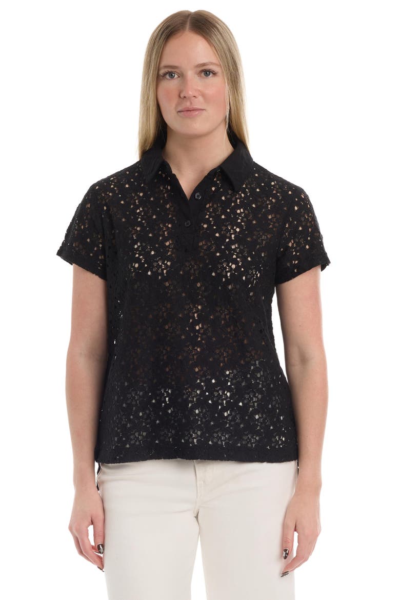 Short Sleeve Polo, Main, color, Black