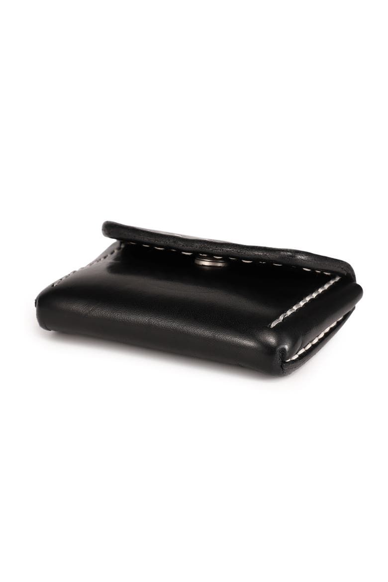 Canna Genuine Leather Compact Card Holder, Alternate, color, Black