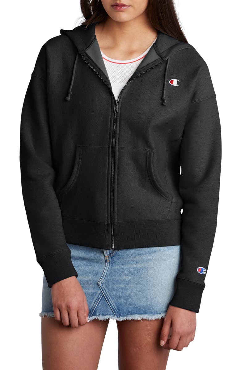 Champion Reverse Weave Zip Up Hoodie, Main, color, 