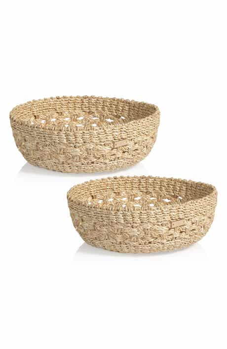 Zodax Myra Abaca Set of 2 Baskets