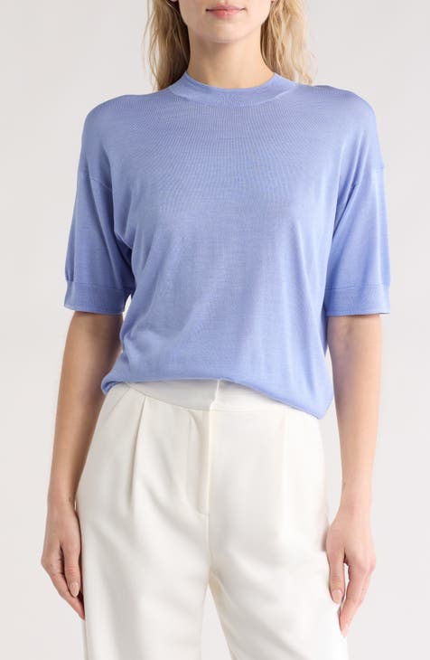 Short Sleeve Silk Knit Top