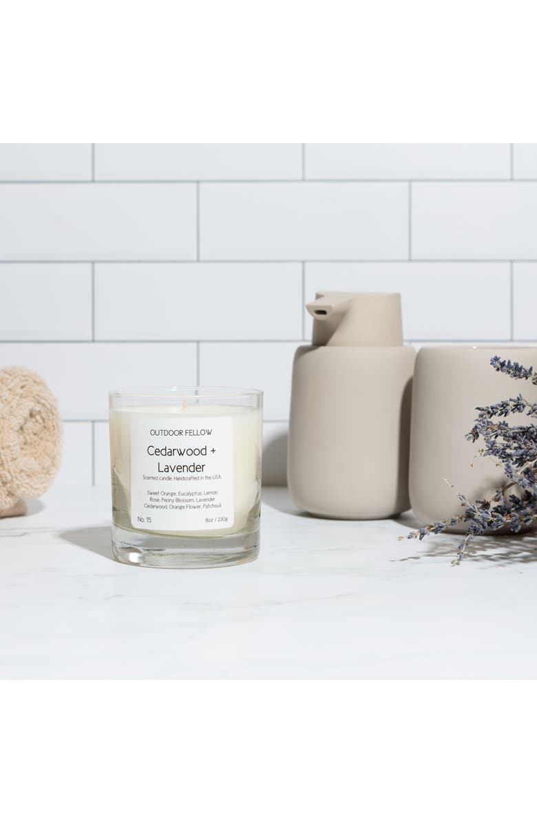Outdoor Fellow No. 15 Cedarwood + Lavender Scented Candle, Alternate, color,
