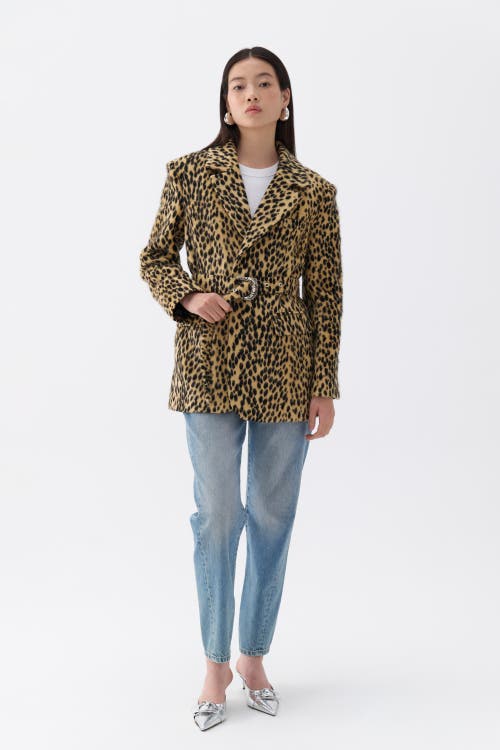 Shop Nocturne Leopard Print Jacket In Multi-colored