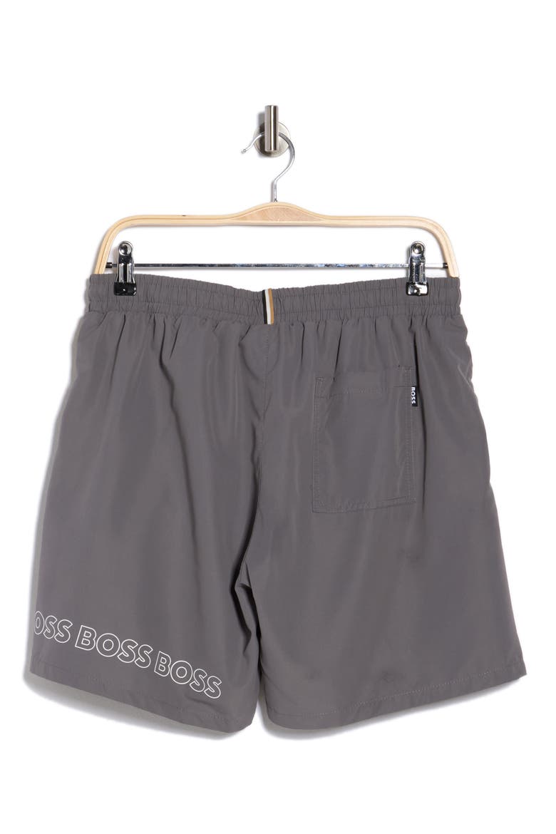Recycled Polyester Dolphin Shorts, Alternate, color, DARK GREY