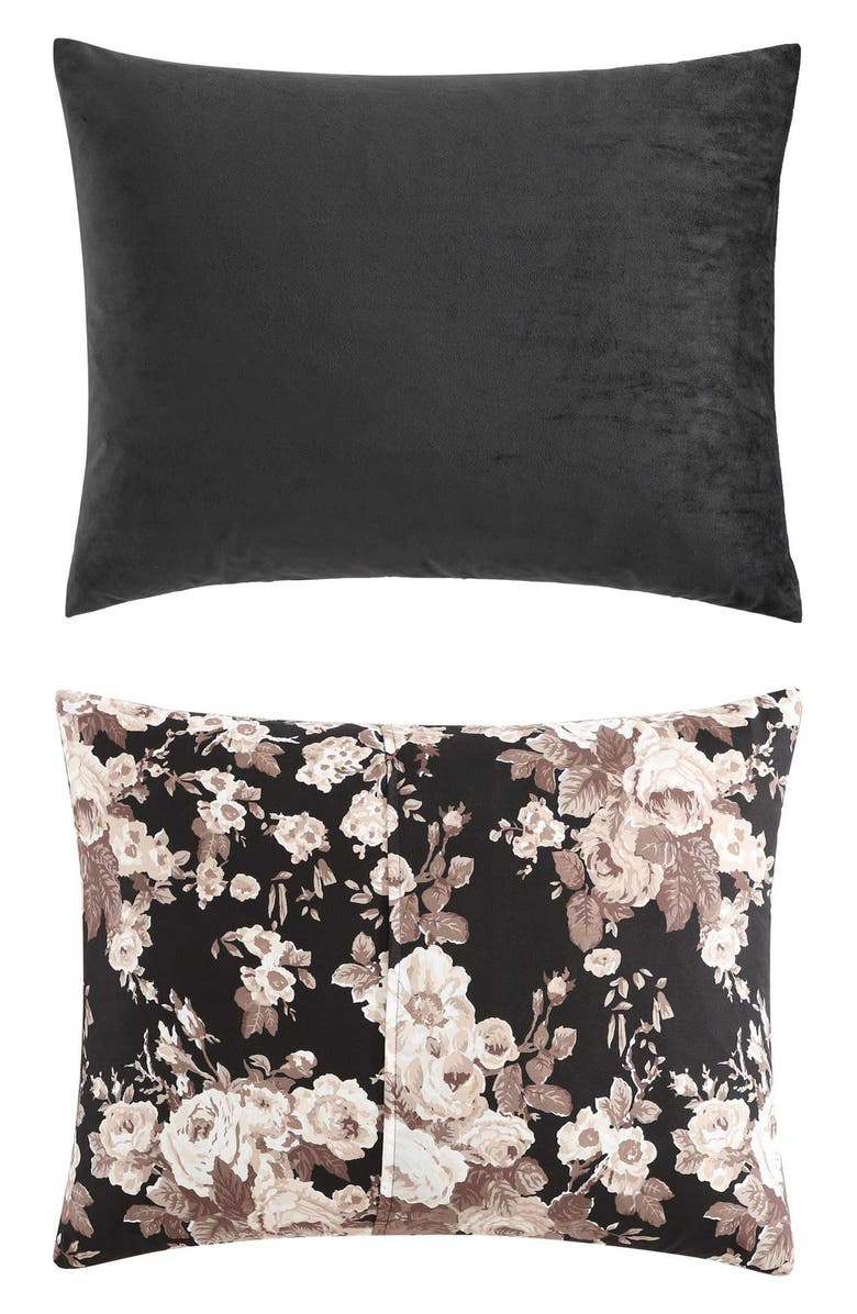 Betsey Johnson Velvet Solid Comforter & Sham Set, Alternate, color, Black