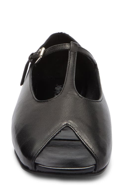 Jeffrey Campbell Keeneland T-strap Peep Toe Flat In Black