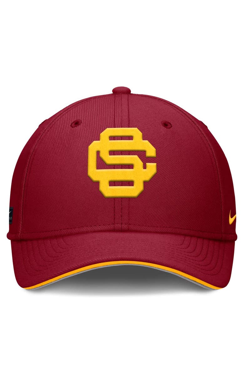 Nike Men's Nike Cardinal USC Trojans 2025 Dugout Coaches Rise Swoosh Performance Flex Hat, Alternate, color, 