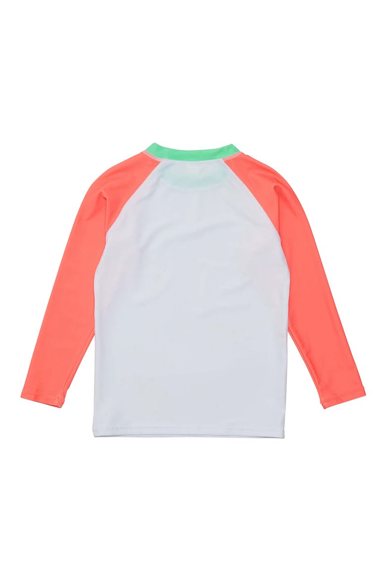 Kids' Colorblock Long Sleeve Rashguard Top, Alternate, color, WHITE